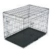 42" Pet Kennel Dog Folding Steel Crate Animal Playpen Wire Metal