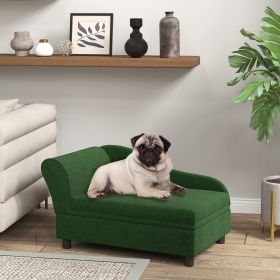 Pet Sofa Bed Couch with Storage, Pet Sofa for Cats and Small Dogs, Green
