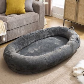Human Dog Bed for Adult, Giant Extra Large Memory Foam Human Size Pet Bed for People