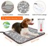 Pet Heating Pad Dog Electric Heating Mat Waterproof Adjustable Warming Blanket with Chew Resistant Steel Cord Case