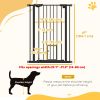 41" Easy Open Indoor Dog Gates for Doorways, House, Stair - Black
