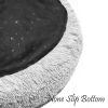 Luxurious Faux Fur Donut Cuddler Soft Plush Fluffy Indoor Dog Bed, Grey