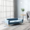 Modern Pet Bed, Dog Sofa, Velvety Dog Couch for Small to Medium Dogs, Dark Blue