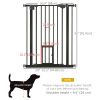 36" Easy Open Indoor Dog Gates for Doorways, House, Stair - Black