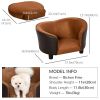 Dog Sofa with Removable Washable Cushion, Elevated Sofa for Miniature Dogs, White