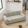 Soft and comfortable pet sofa with backrest and armrests, suitable for modern rectangular pet sofas for large and medium-sized dogs,-Beige