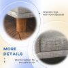 PawHut Dog Sofa Couch, Pet Bed with Comfortable Luxury Cushion, Washable Cover, Wooden Legs, Anti-slip Mat Gray