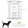 41" Easy Open Indoor Dog Gates for Doorways, House, Stair - White