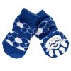 4 Pcs Cute Puppy Socks Knitted Pet Socks Dog Paw Protection Poodle Teddy Socks, Blue Football