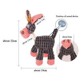 Dog Squeaky Toy For Dog; Donkey Shaped Plush Toy Dog Chew Toy; Interactive Dog Toy