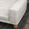 PawHut Dog Sofa Couch, Pet Bed with Comfortable Luxury Cushion, Washable Cover, Wooden Legs, Anti-slip Mat Gray