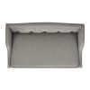 Robin 35" Tufted Wingback Pet Sofa Bed, Medium, Uptown Gray Stain Resistant High Performance Polyester