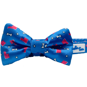 Cutie Ties Dog Bow Tie (Color: Red, White and Bones, Size: one size)