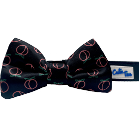 Cutie Ties Dog Bow Tie (Color: Neon Peach, Size: one size)