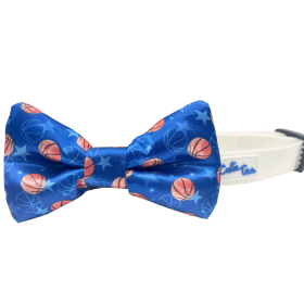 Cutie Ties Dog Bow Tie (Color: Basketball, Size: one size)