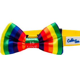 Cutie Ties Dog Bow Tie (Color: Pride Flag, Size: one size)