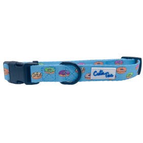 Cutie Ties Fun Design Dog Collar (Color: Donuts, Size: large)
