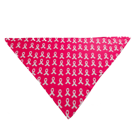 Cutie Ties Tie On Dog Bandana (Color: Breast Cancer Awareness Pink, Size: small)