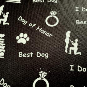 Cutie Ties Tie On Dog Bandana (Color: Dog of Honor Wedding Black, Size: large)