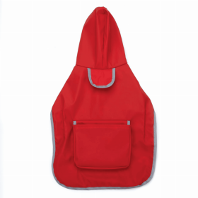 Zack & Zoey Reversible Pocket Raincoat (Color: Red, Size: large)