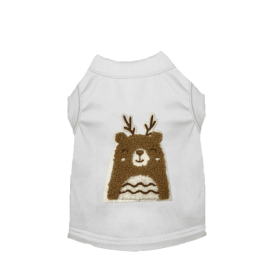 Cuddle Antler Bear (Color: White, Size: large)