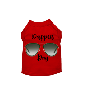 Designer Dapper Dog Tee (Color: Red, Size: 2X Large)
