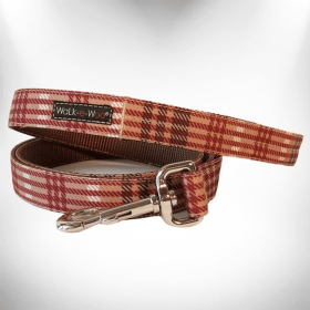 Plaid Dog Collars (Color: Steel Blue, Size: XS 5/8" width fits 8-12" neck)