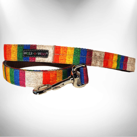 RaDog Leash (Color: Rainbow Pride, Size: REGULAR 1" width- 5' long)