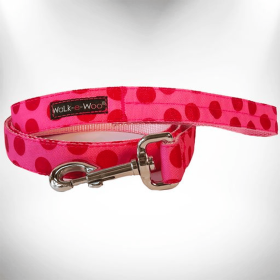 Polka Dot Dog - Monotone Leads (Color: Pink, Size: THIN Lead 5/8" width- 5' length)