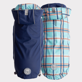 GF Pet Reversible ElastoFit Raincoat (Color: Navy, Size: 2XS)