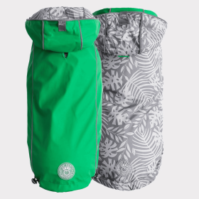 GF Pet Reversible ElastoFit Raincoat (Color: Green, Size: 4XL)