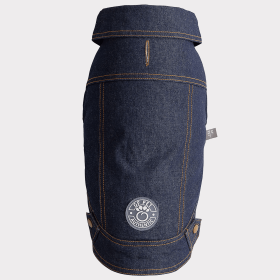 GF Pet Elasto-Fit Denim Dog Jacket (Color: Denim, Size: small)