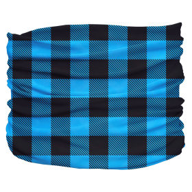 Buffalo Plaid Pup Scruff (Color: Blue, Size: small)