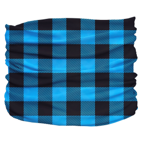 Buffalo Plaid Pup Scruff (Color: Blue, Size: XL)