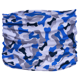 Bone Camo Pup Scruff (Color: Blue,Grey, Size: Tiny)