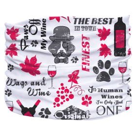 Wags and Wine Pup Scruff (Color: White,Red,Grey, Size: XL)