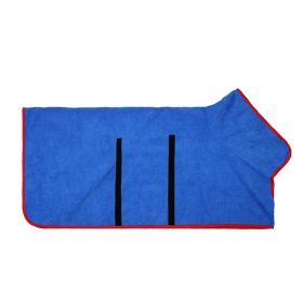 Pet Bath Towel For Dog; Microfiber Dog Bathrobe; Absorbent Towel; Quick Dry Pet Bathrobe (Color: Royal Blue, size: XS)