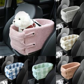 Car Seat For Small Dog Safety Seat Anti-dirty Cushion Dog Cage (Color: Light Gray - Coral Fleece)
