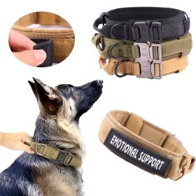 Adjustable Nylon Outdoor Dog Collars For Medium Large Dogs (Color: Army Green, size: L)
