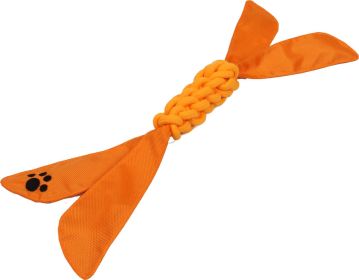 Extreme Twist' Squeak Dog Rope Toy (Option: Orange)