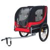 Large Folding Bike Trailer for Dogs – 120LB Capacity All-Terrain Pet Carrier, Durable Steel Frame for Cycling, Jogging, Camping & Outdoor Adventures