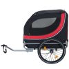 Large Folding Bike Trailer for Dogs – 120LB Capacity All-Terrain Pet Carrier, Durable Steel Frame for Cycling, Jogging, Camping & Outdoor Adventures
