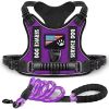 Pet Harness And Leash Set For Dog Adjustable No Pull Service Dog Vest Harness For Walking