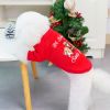 Christmas Pet Hoodie With Santa Claus Pattern For Dog & Cat; Festive Dog Hoodie
