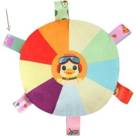 Plush Pet Dog Flying Discs Chew Toys, InteractiveTug Of War Dog Toys With Bells Inside,TurntablePattern Washable Bite-Resistant Pet Toys ForDogs (Option: Ducklings)