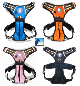 Headlight Harness, Dog Harness with Built In LED Light (Color: Pink, Size: Xsmall)