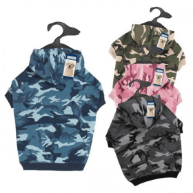 Casual Canine Camo Hoodie (Color: Green, Size: Xsmall)