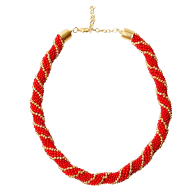 Crochet Rope Bead Pet Necklace (Size: small)
