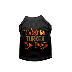 Cutest Turkey in Town (Color: Black, Size: X Small)