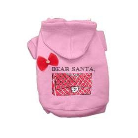 Dear Santa Hoodie (Color: Pink, Size: X Small)
